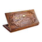 Handmade Wooden Backgammon Set with Mount Ararat, 60 cm (Model 11582)