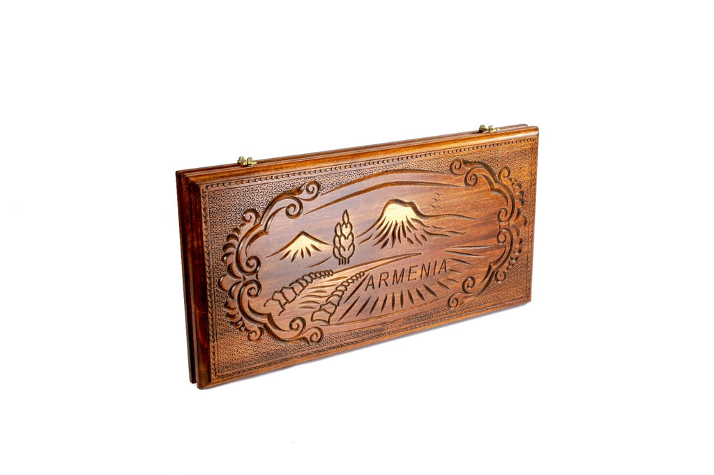 Handmade Wooden Backgammon Set with Mount Ararat, 60 cm - photo 6
