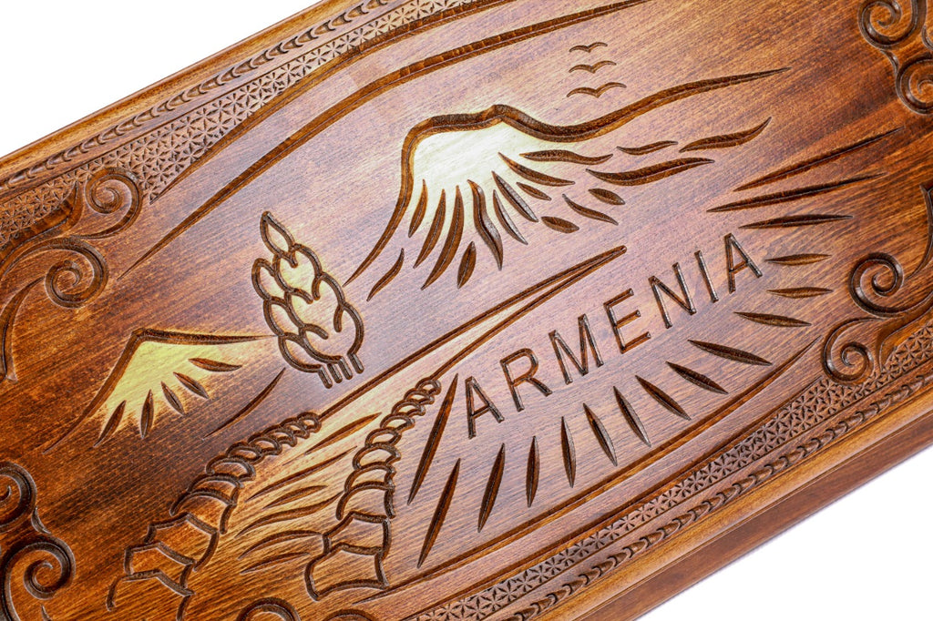 Handmade Wooden Backgammon Set with Mount Ararat, 60 cm - photo 2