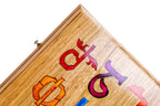 Handmade Walnut Backgammon Set with Armenian Alphabet, 60 cm - photo 9