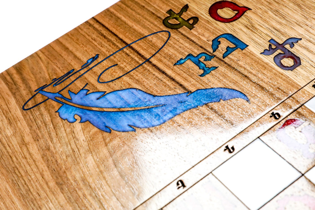 Handmade Walnut Backgammon Set with Armenian Alphabet, 60 cm - photo 10