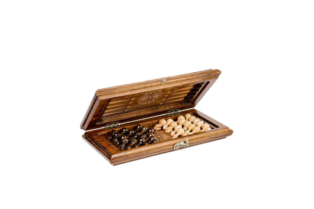 Handmade Wooden Chess and Backgammon Set with Mount Ararat, 30 cm - photo 7