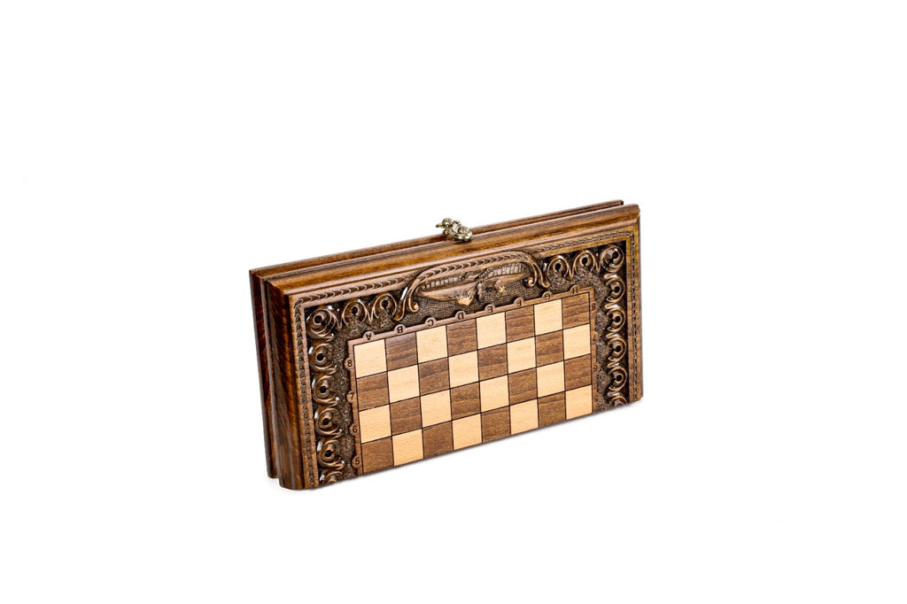 Handmade Wooden Chess and Backgammon Set with Mount Ararat, 30 cm - photo 8