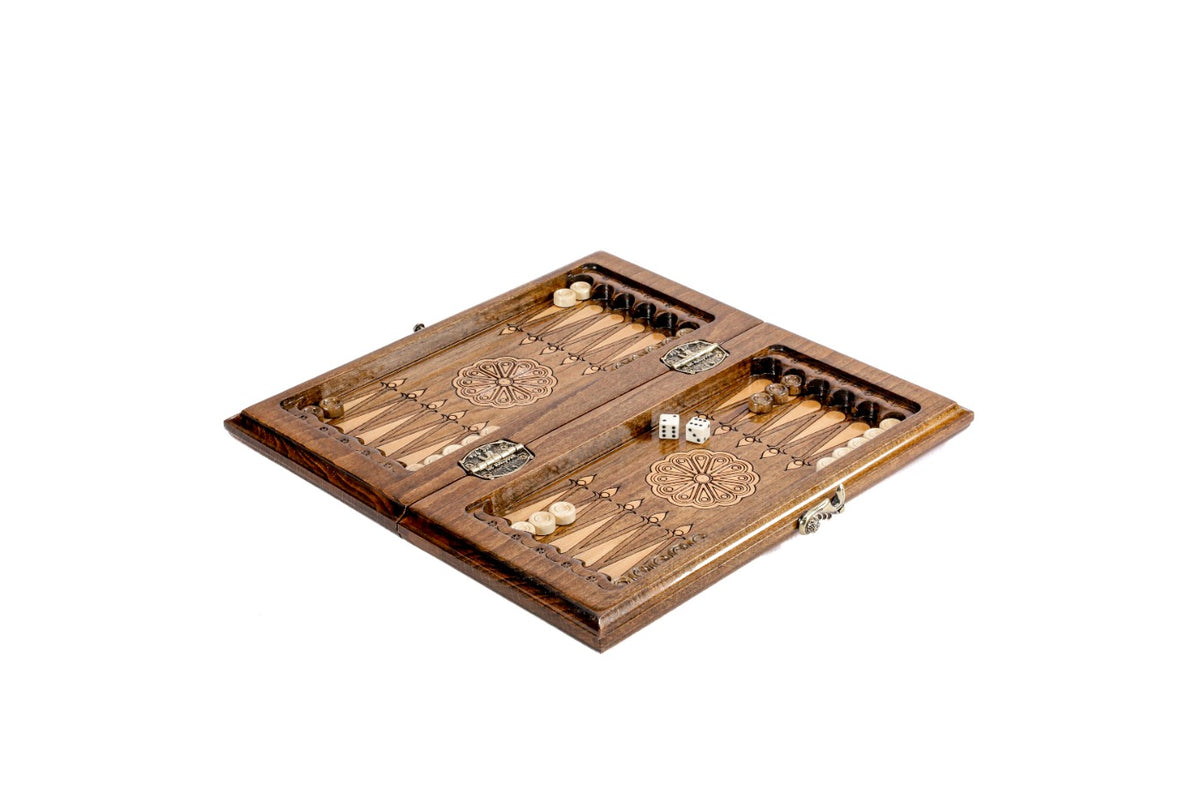 Handmade Wooden Chess and Backgammon Set with Mount Ararat, 30 cm - photo 3