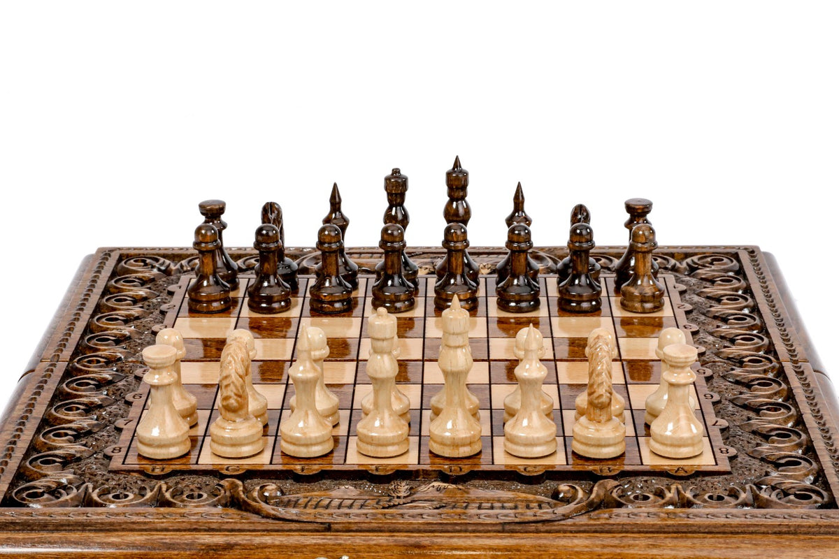Handmade Wooden Chess and Backgammon Set with Mount Ararat, 30 cm - photo 5