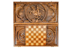 Handmade Wooden Backgammon Set with David of Sassoun, 60 cm - photo 11
