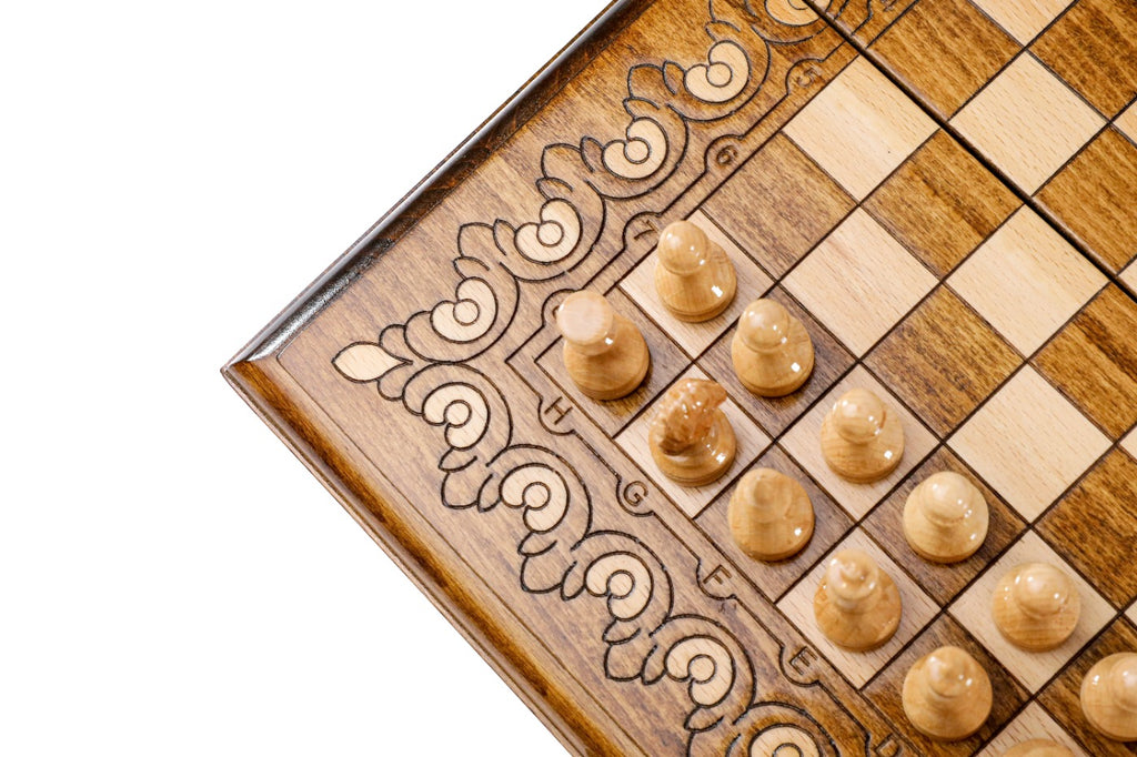 Handmade Wooden Chess Set, Classic Board, 30 cm - photo 10
