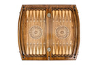 Handmade Wooden Backgammon Set with Arch-Style Outline, 60 cm - photo 12