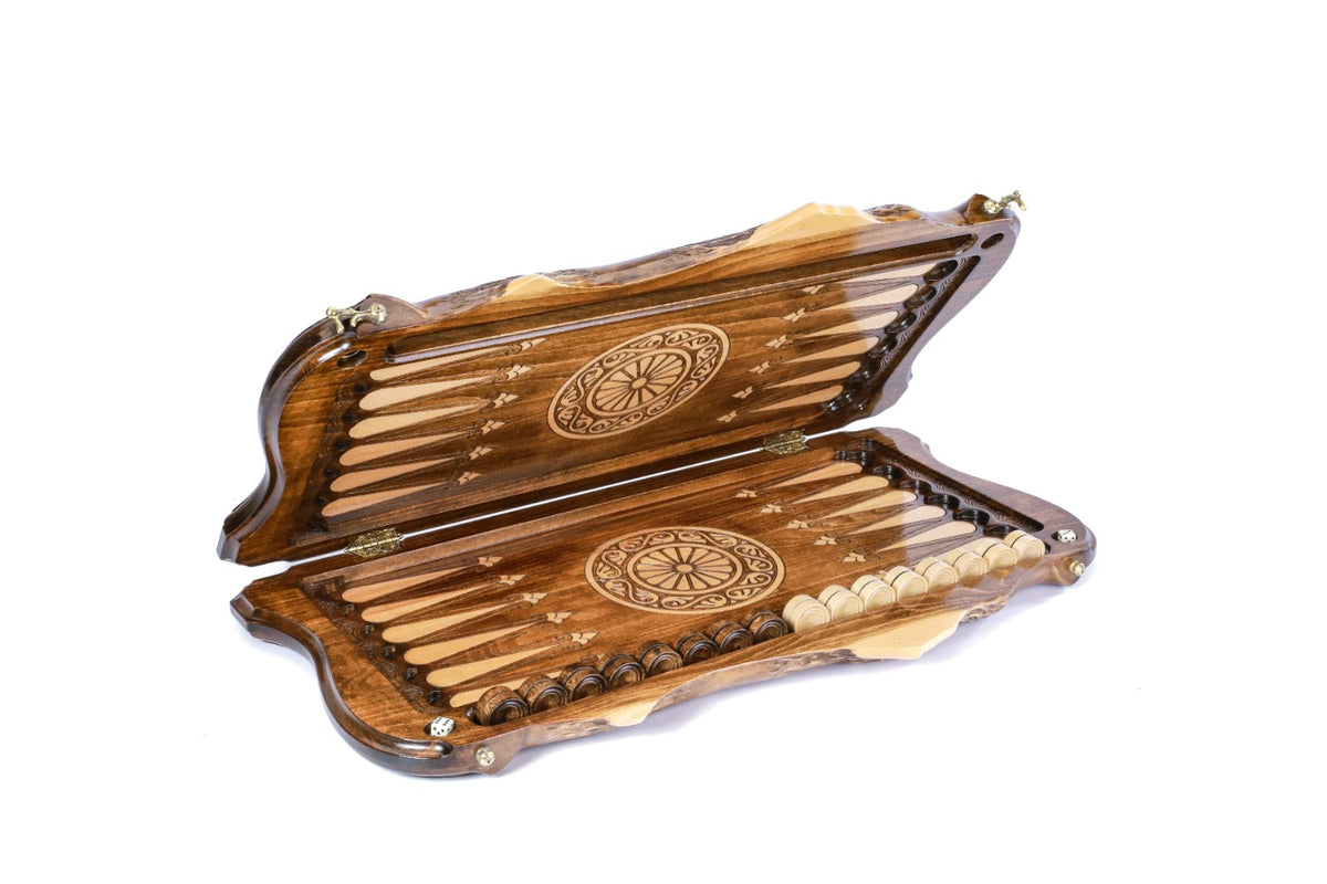 Handmade Wooden Backgammon Set with Khor Virap Monastery, Hayastan and Ararat Outline, 60 cm - photo 5