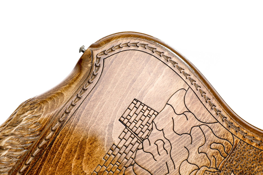 Handmade Wooden Backgammon Set with Khor Virap Monastery, Hayastan and Ararat Outline, 60 cm - photo 8
