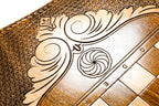 Handmade Wooden Backgammon Set with Khor Virap Monastery, Hayastan and Ararat Outline, 60 cm - photo 9