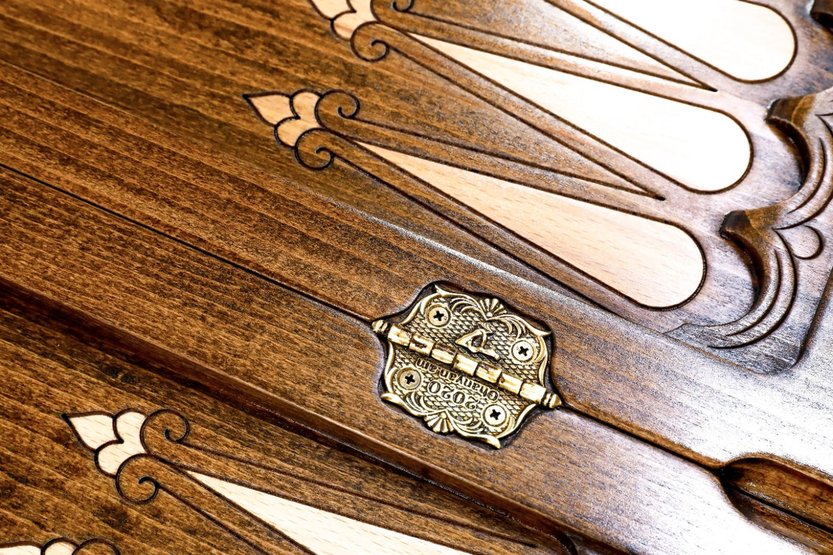 Handmade Wooden Backgammon Set with Khor Virap Monastery, Hayastan and Ararat Outline, 60 cm - photo 10