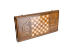 Handmade Wooden Backgammon Set with Horses, 60 cm - photo 4