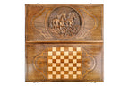 Handmade Wooden Backgammon Set with Horses, 60 cm - photo 11