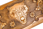 Handmade Wooden Backgammon Set with Wolf, 60 cm - photo 2