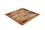 Handmade Walnut Backgammon Set with Georgian Coat of Arms, 60 cm - photo 3