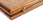 Handmade Walnut Backgammon Set with Georgian Coat of Arms, 60 cm - photo 7