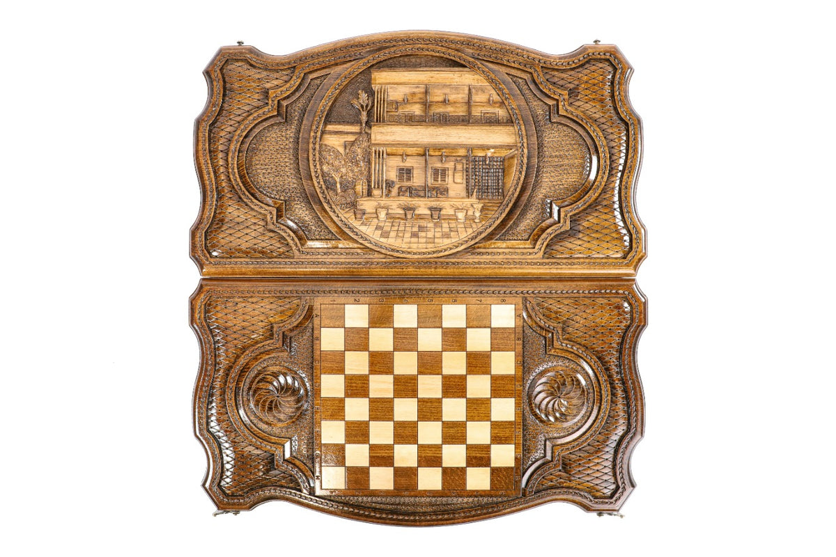 Backgammon-Set mit Kontur-Silhouette, 60 cm – Foto 11