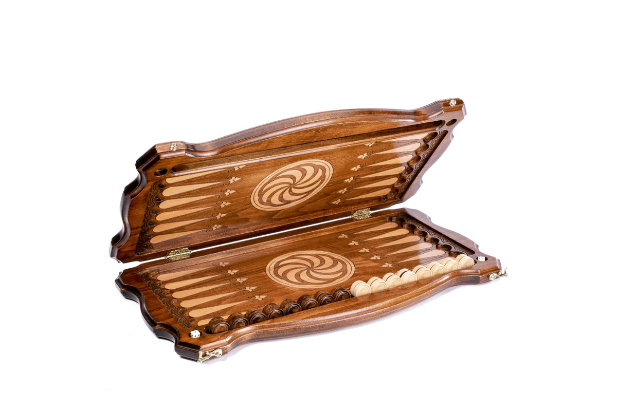 Handmade Wooden Backgammon Set, Classic Board, 60 cm - photo 6