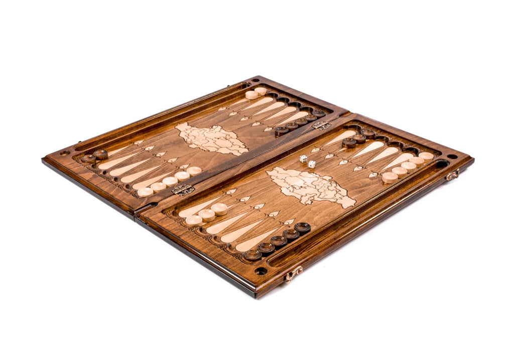 Handmade Wooden Backgammon Set, Classic Board, 60 cm - photo 3