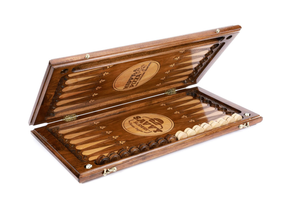 Handmade Wooden Backgammon Set, Classic Board, 60 cm - photo 5