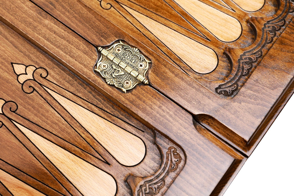 Handmade Wooden Backgammon Set, Classic Board, 60 cm - photo 12