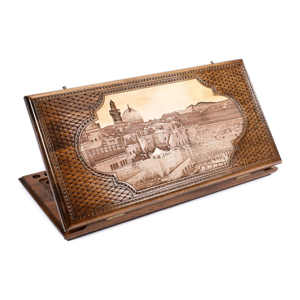 Classic Backgammon Set, 60 cm (Model 11642) – handmade wooden nardi board by Hrachya Ohanyan