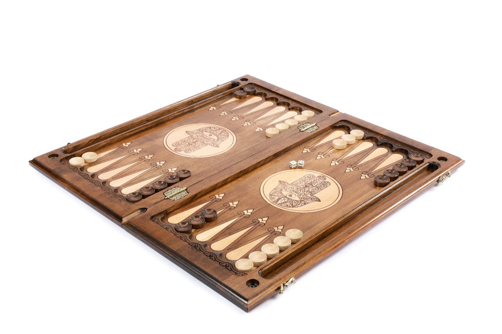 Handmade Wooden Backgammon Set, Classic Board, 60 cm - photo 3