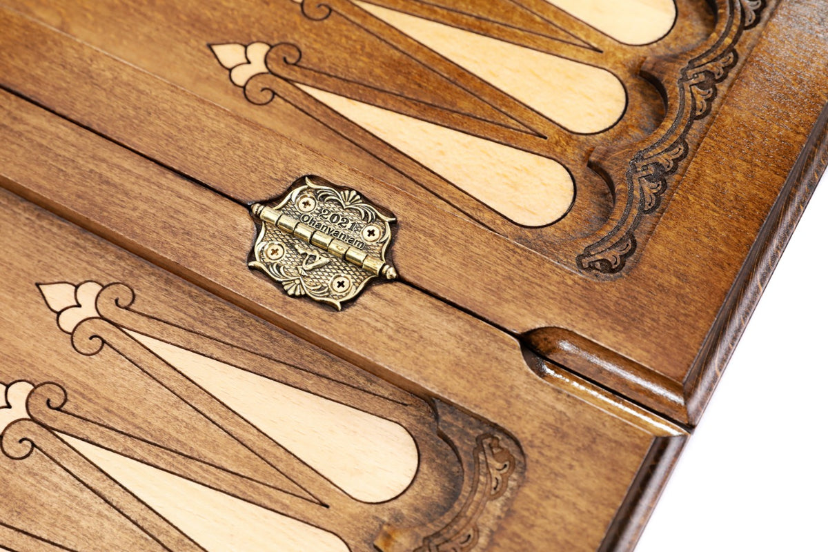 Handmade Wooden Backgammon Set, Classic Board, 60 cm - photo 9