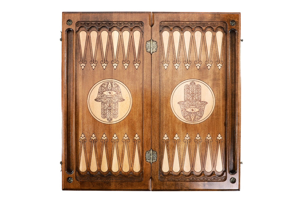 Handmade Wooden Backgammon Set, Classic Board, 60 cm - photo 12