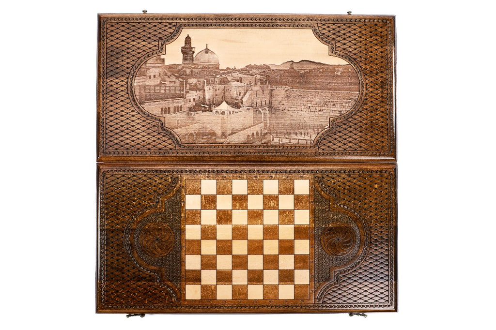 Handmade Wooden Backgammon Set, Classic Board, 60 cm - photo 11