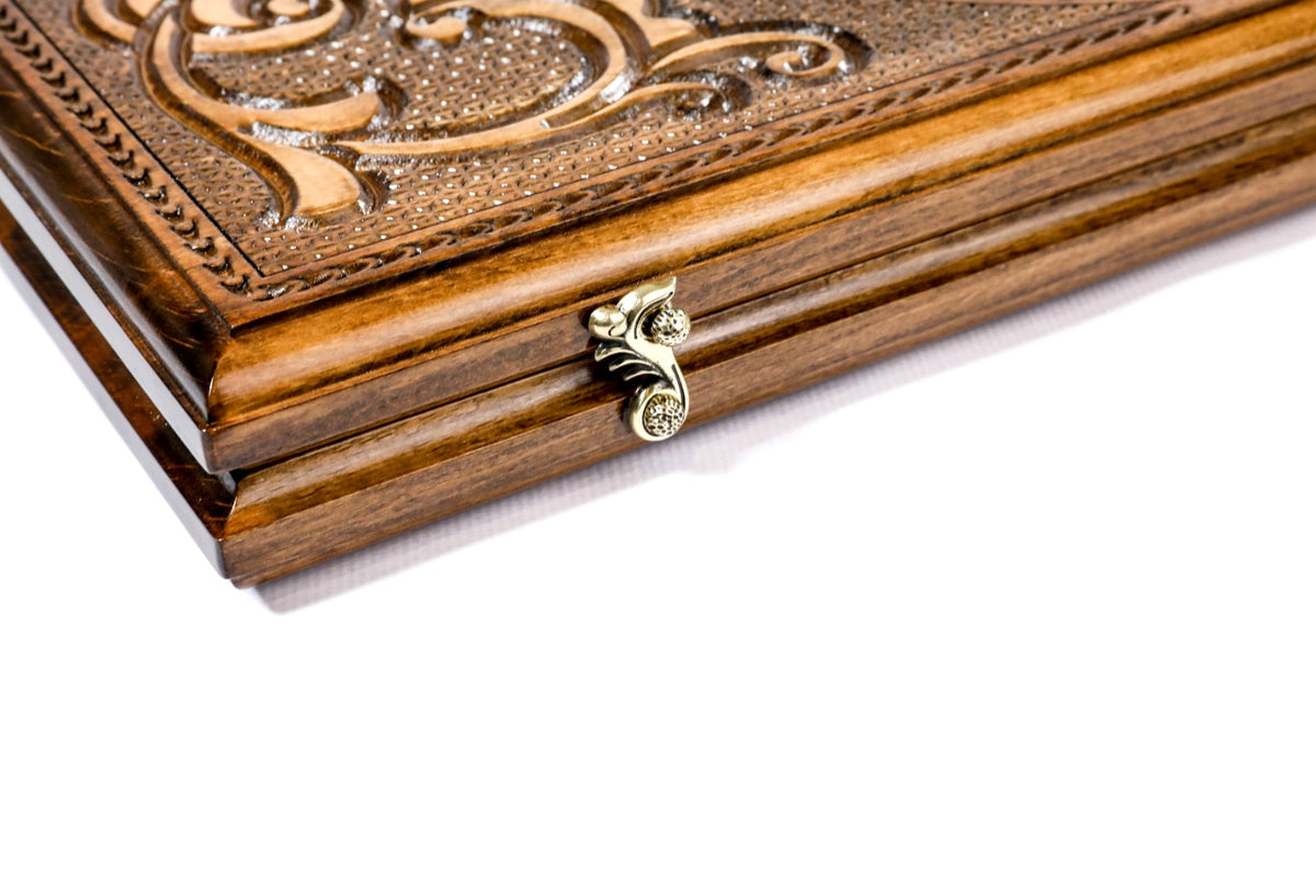 Handmade Wooden Backgammon Set with Tutankhamun, 60 cm - photo 7
