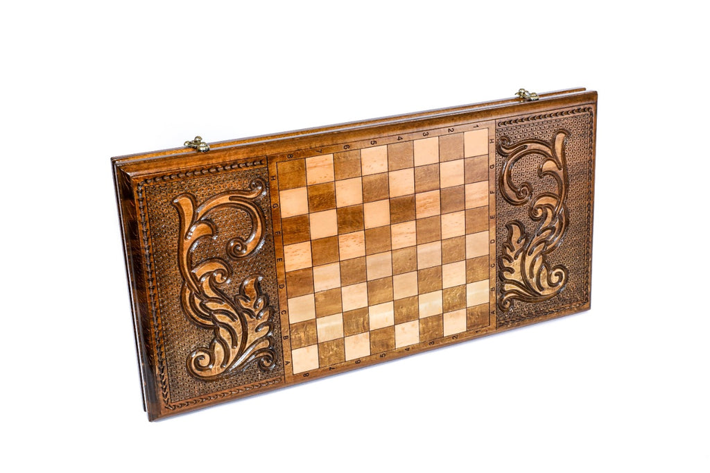 Handmade Wooden Backgammon Set with Tutankhamun, 60 cm - photo 4