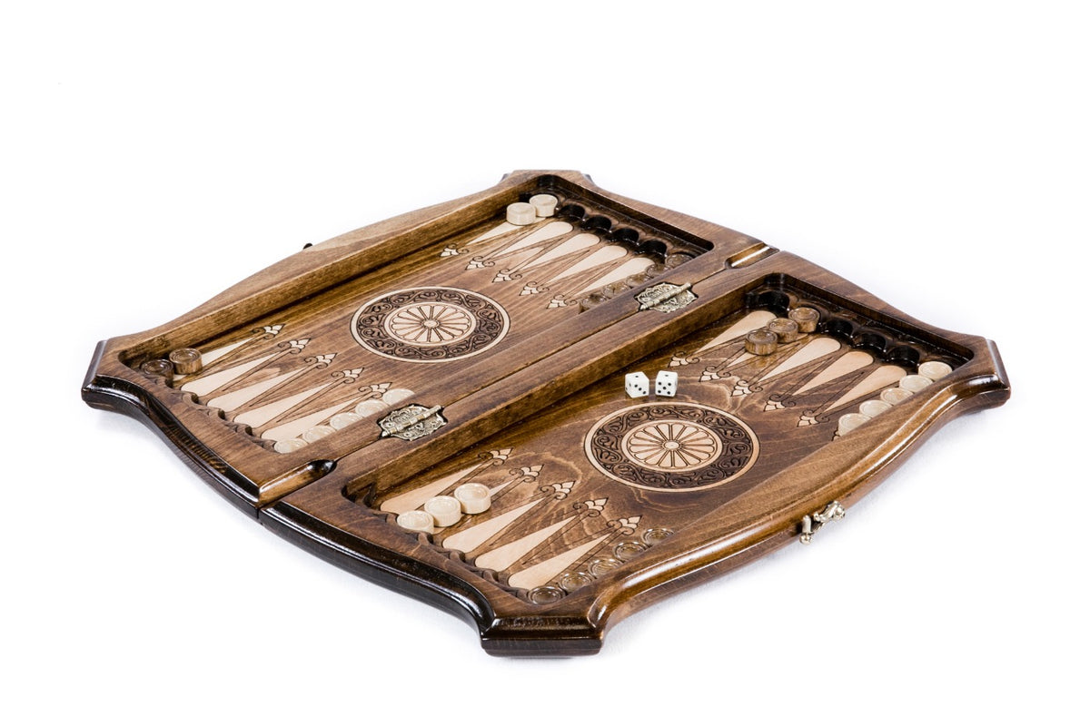Handmade Wooden Chess and Backgammon Set with Moscow Edition, 40 cm - photo 3