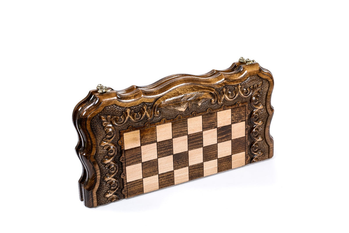 Handmade Wooden Chess and Backgammon Set with Mount Ararat, 40 cm - photo 6