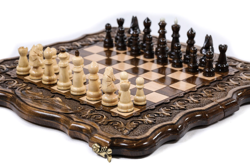 Handmade Wooden Chess and Backgammon Set with Mount Ararat, 40 cm - photo 2