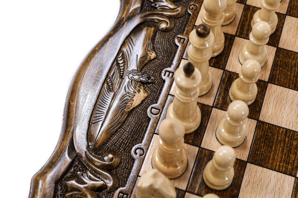 Handmade Wooden Chess and Backgammon Set with Mount Ararat, 40 cm - photo 10