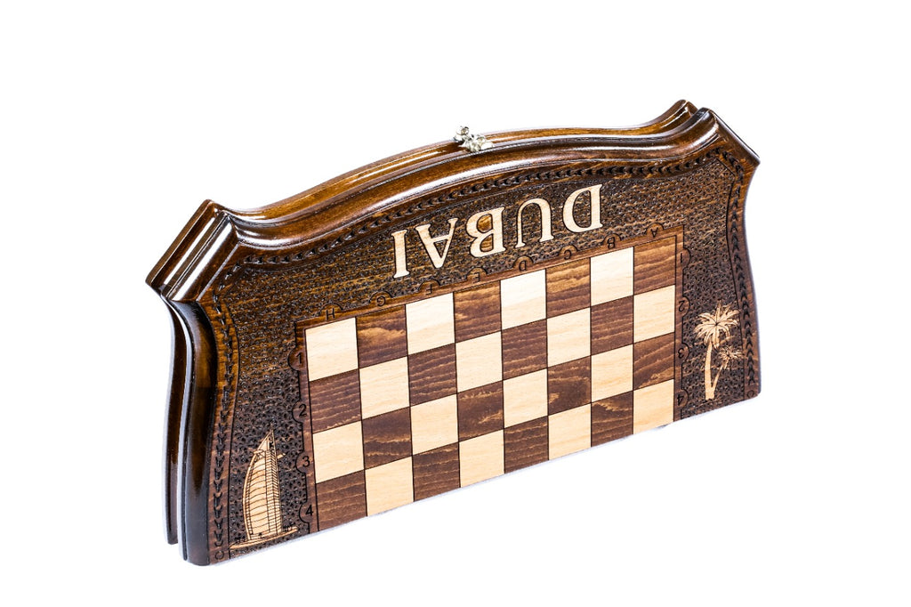 Handmade Wooden Chess and Backgammon Set with Dubai Edition, 40 cm - photo 6