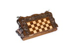 Handmade Wooden Chess and Backgammon Set with Contour Outline, 30 cm - photo 4