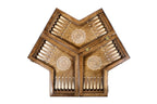 Handmade Wooden Backgammon Set for Three Players, 30 cm - photo 2