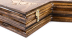 Handmade Wooden Backgammon Set for Three Players, 30 cm - photo 10