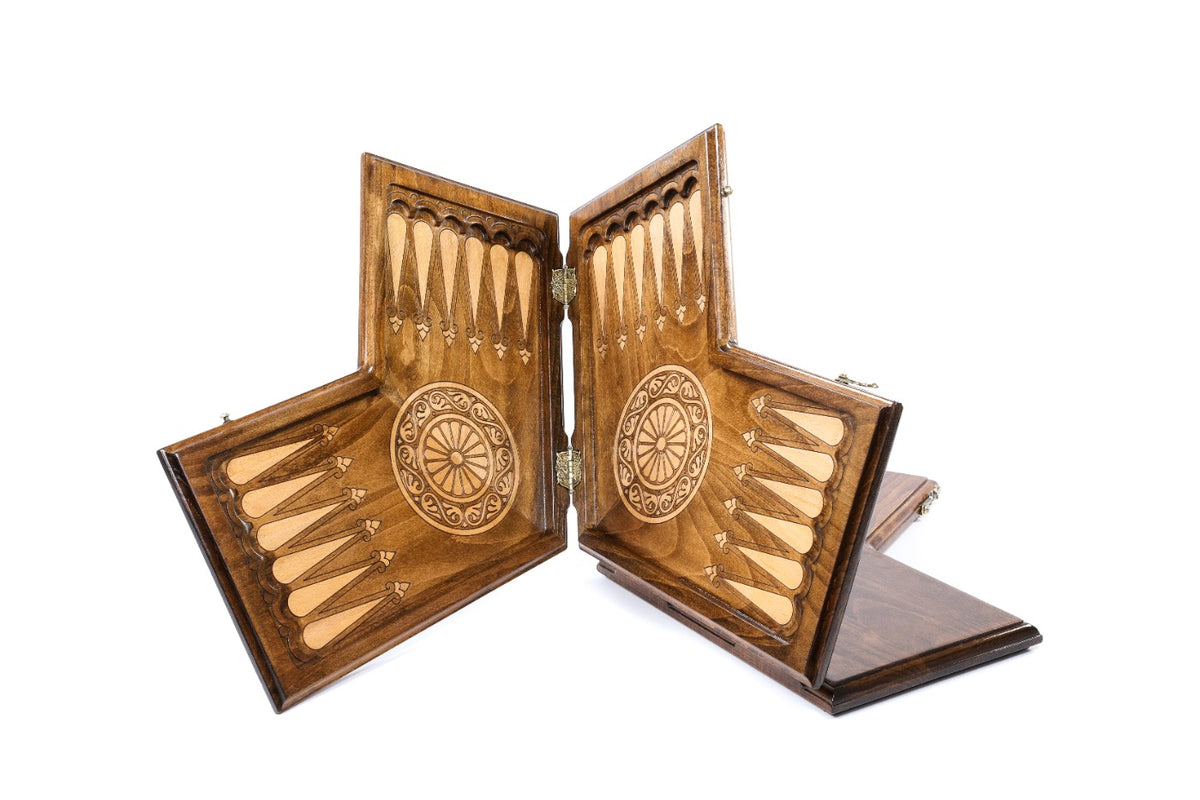 Handmade Wooden Backgammon Set for Three Players, 50 cm - photo 3