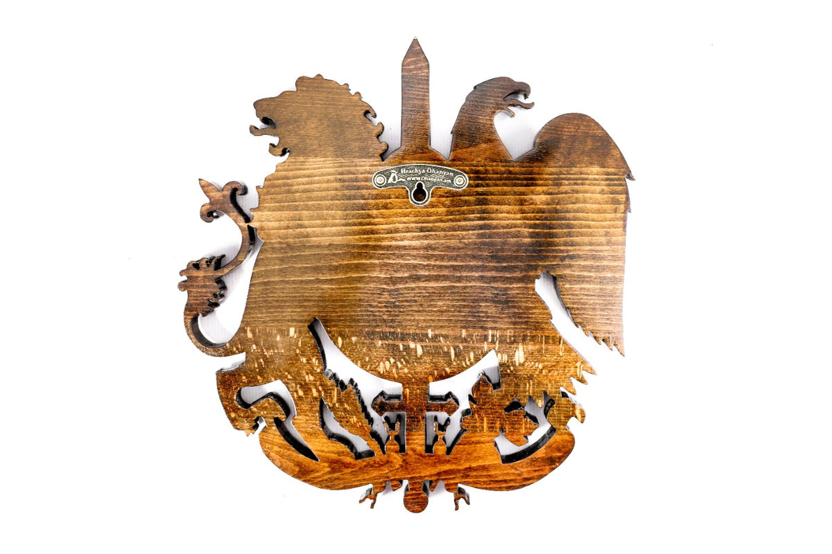 Handmade Wooden Armenian Coat of Arms Wall Emblem, 30 cm - photo 5
