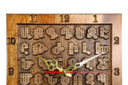 Handmade Wooden Wall Clock with Armenian Alphabet, 35 cm - photo 2