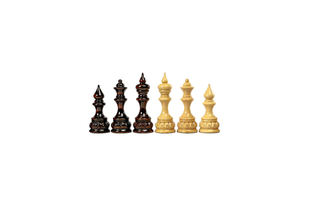 Handcrafted Wooden Chess Pieces with Engraved Patterns - photo 8