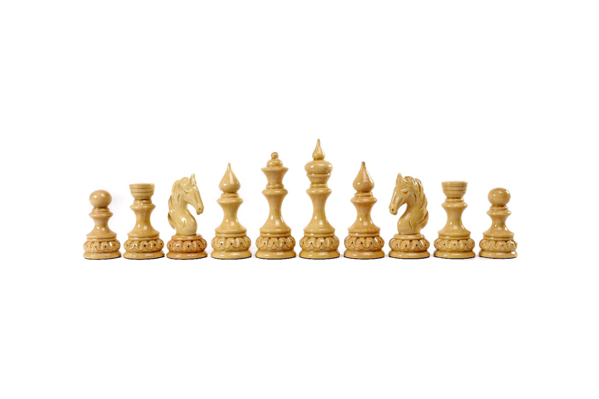 Handcrafted Wooden Chess Pieces with Engraved Patterns - photo 6