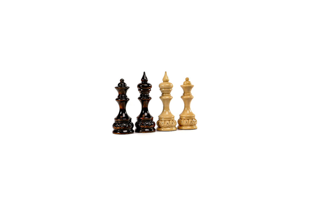 Handcrafted Wooden Chess Pieces with Engraved Patterns - photo 4