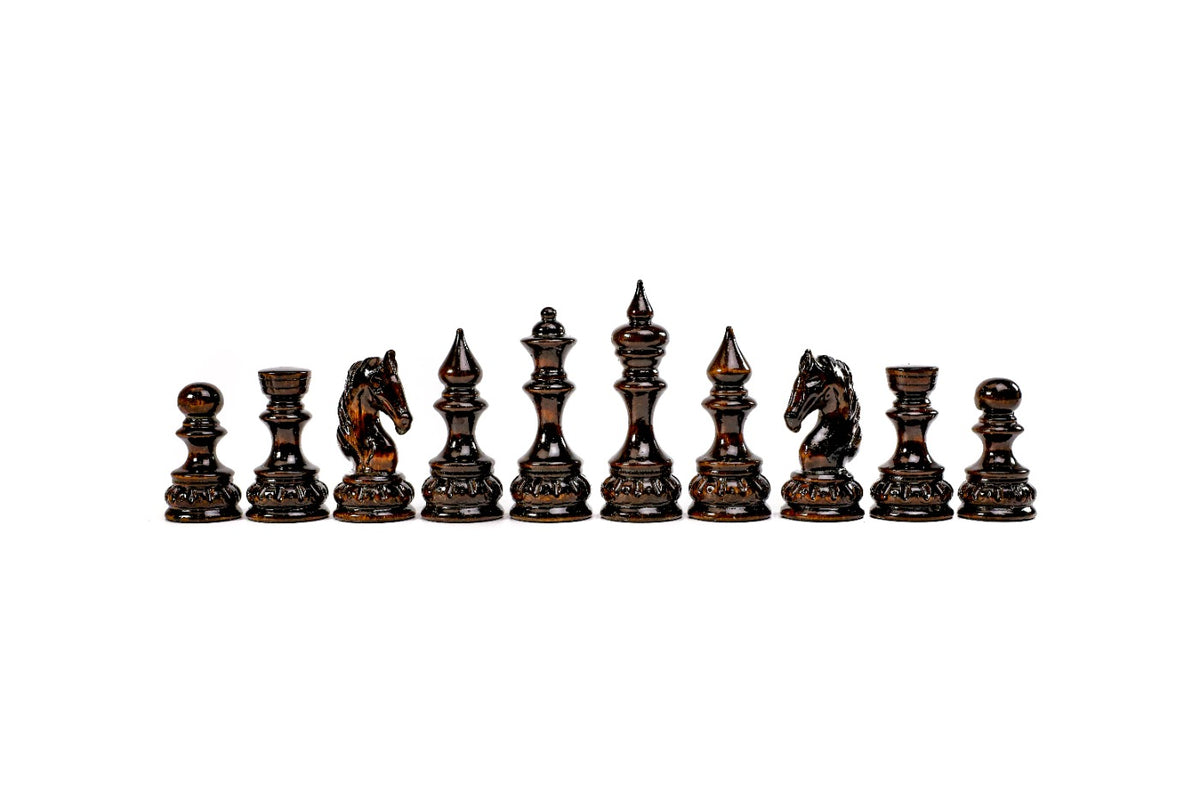 Handcrafted Wooden Chess Pieces with Engraved Patterns - photo 5