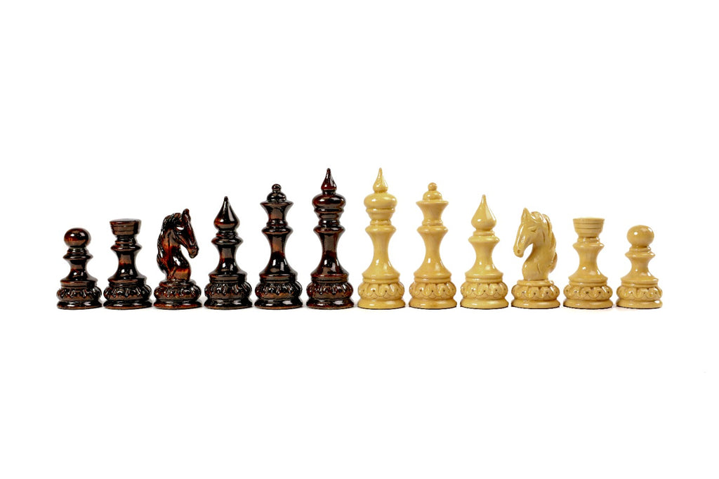 Handcrafted Wooden Chess Pieces with Engraved Patterns - photo 2