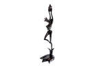 Hand-Carved Wooden Girl with Flower Sculpture - photo 4